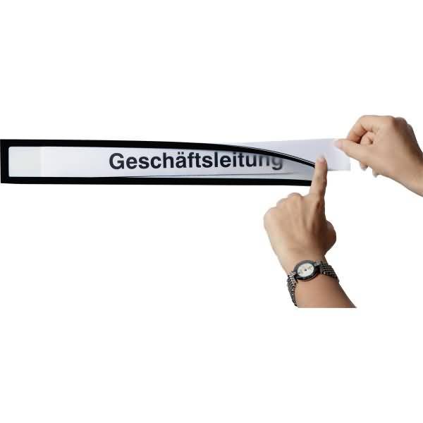 Infotasche magnetisch für Überschriften A4quer/A3hoch schwarz VE=1 Stück-1