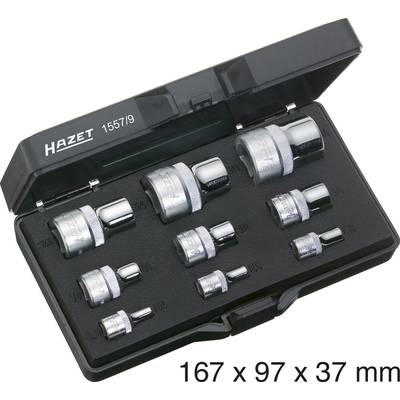 Hazet  Steckschlüsseleinsatz-Set  1/4" (6.3 mm), 1/2" (12.5 mm), 3/8" (10 mm) 9teilig 1557/9