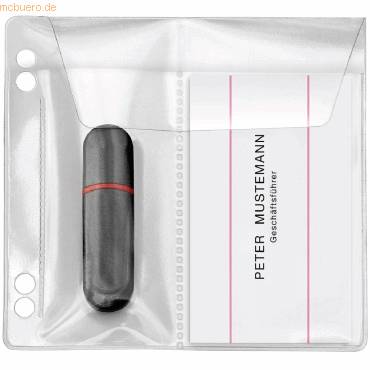 VELOFLEX - 2er USB-Stick-Huellen abheftbar transparent 100 St.-0