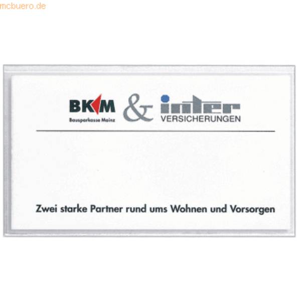 Visitenkartentasche Velocoll selbstklebend 101x52mm