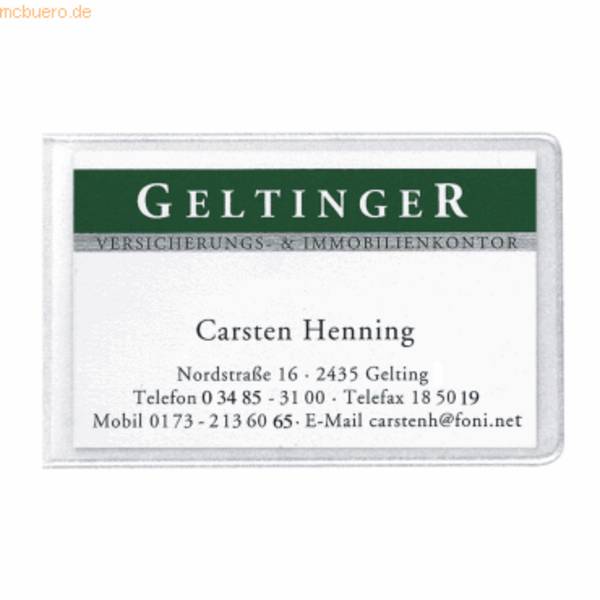 Visitenkartentaschen Velocoll selbstklebend 56x90mm