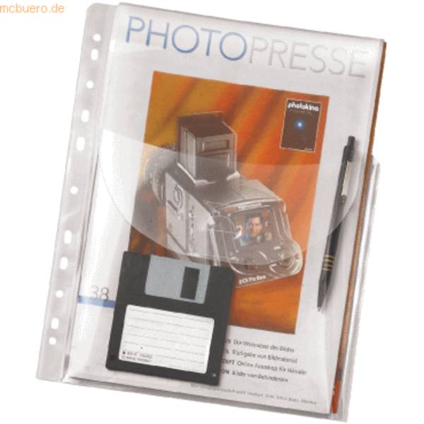 Jumbo-Prospekthülle A4 PP glänzend 0,2mm transparent