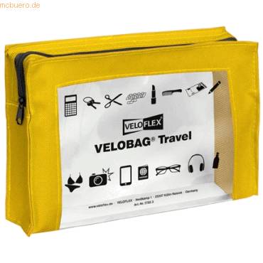 Reißverschlusstasche Velobag Travel A5 gelb-0