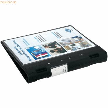 Präsentationsordner Ergogrip A4 30mm 4 Ringe schwarz-0