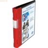 Präsentationsordner Ergogrip A4 30mm 4 Ringe schwarz/rot