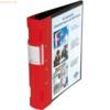 Präsentationsordner Ergogrip A4 50mm 4 Ringe schwarz/rot
