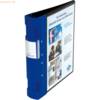 Präsentationsordner Ergogrip A4 50mm 4 Ringe schwarz/blau