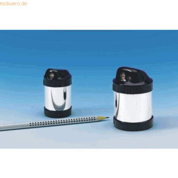 Doppel-Dosenspitzer Streamline für 8 und 11mm schwarz/chrom