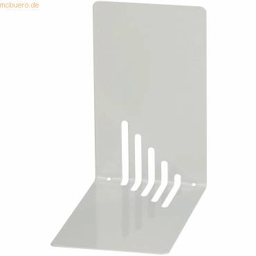 Buchstütze Metall schmal 14x8,5x14 cm VE=2 Stück lichtgrau