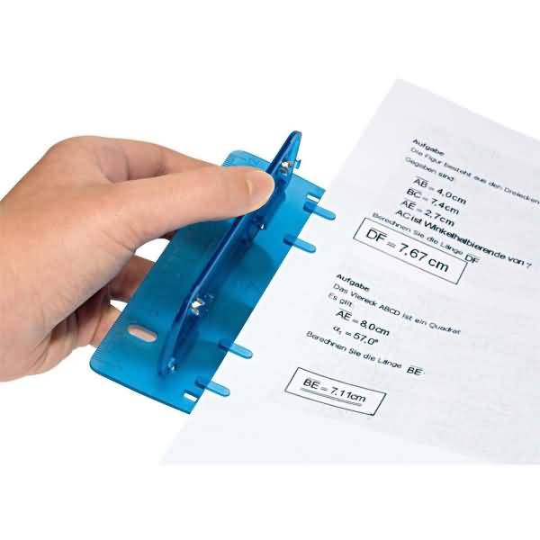 Taschenlocher 8cm Kunststoff blau-1