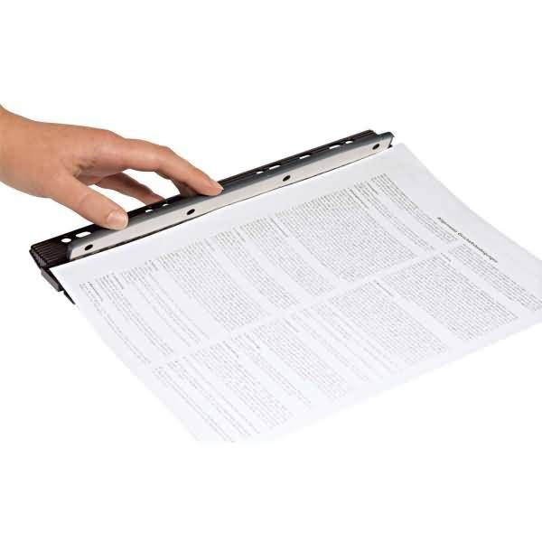 Taschenlocher Business 4-fach-Lochung schwarz Metall mit Lineal-1