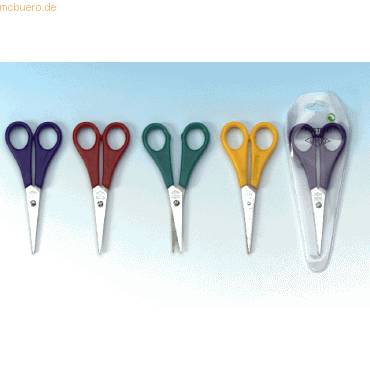 Bastelschere spitz 13cm farbig sortiert-0