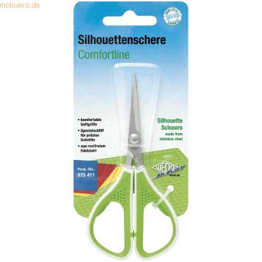 Silhouettenschere Comfortline Edelstahl 11,4 cm spitz apfelgrün-1