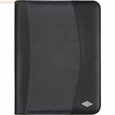 Tagungsmappe Elegance A4 incl. Block / Außentasche schwarz-0
