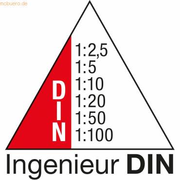 Dreikantmaßstab 30cm Ingenieur DIN-1