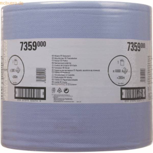 Wischtücher Wypall L30 Ultra 3-lagig 38x35cm Großrolle blau