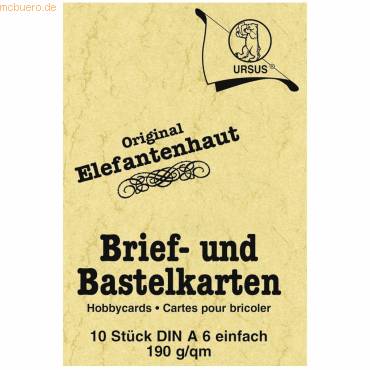 Elefantenhaut Briefkarten 190g/qm A6 VE=10 Stück chamois-0