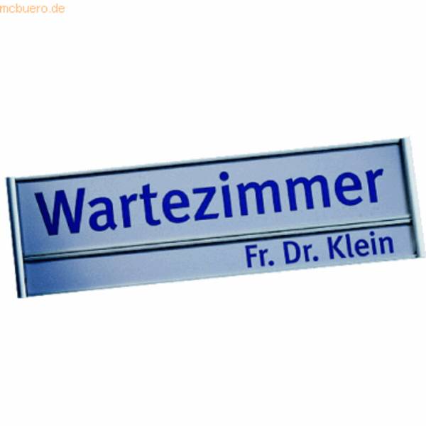 Türschild Silver 180x54mm 2 Profile