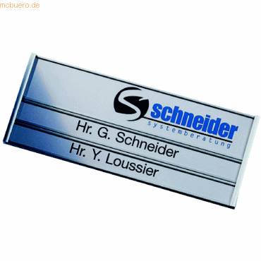 Türschild Silver 180x72mm 3 Profile-0