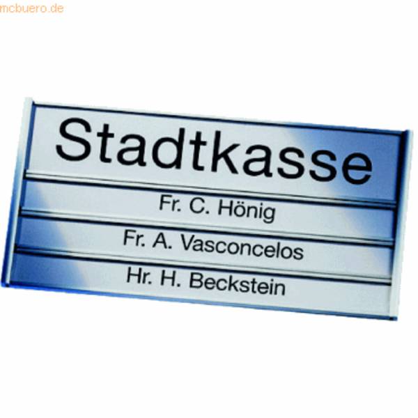 Türschild Silver 180x90mm 4 Profile