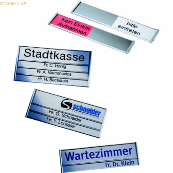 Türschild Silver 60x36mm 1 Profil