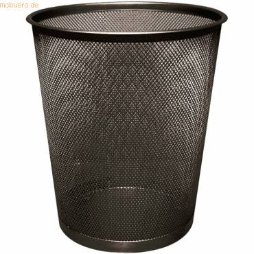 Papierkorb Metall 19 Liter schwarz-0