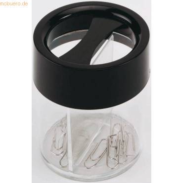 Klammerspender rund transparent/ schwarz-0
