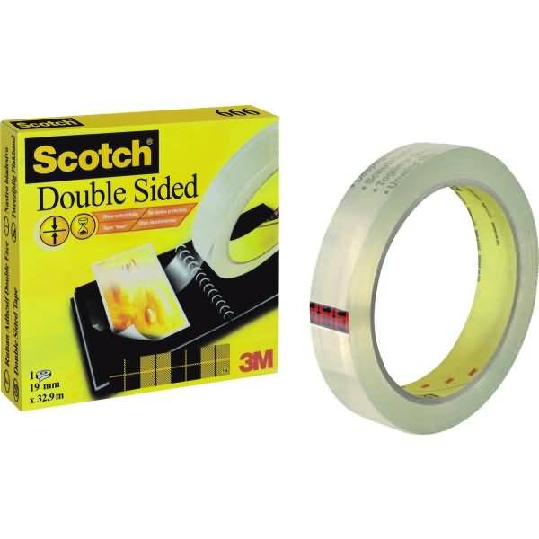 Scotch doppelseitiger Klebeband 19mm x 33m, 1 Rolle D6651933-1