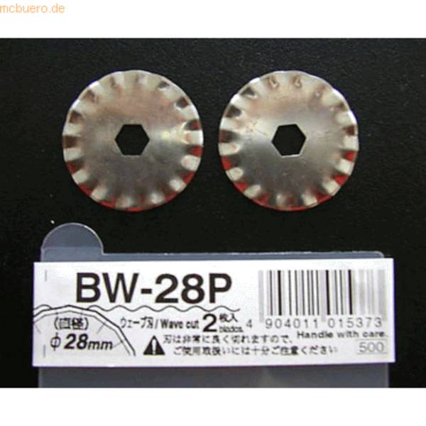 Ersatzklingen BR 28 P für Rollenschneider RO1P Wellenschnitt VE=2 Stück