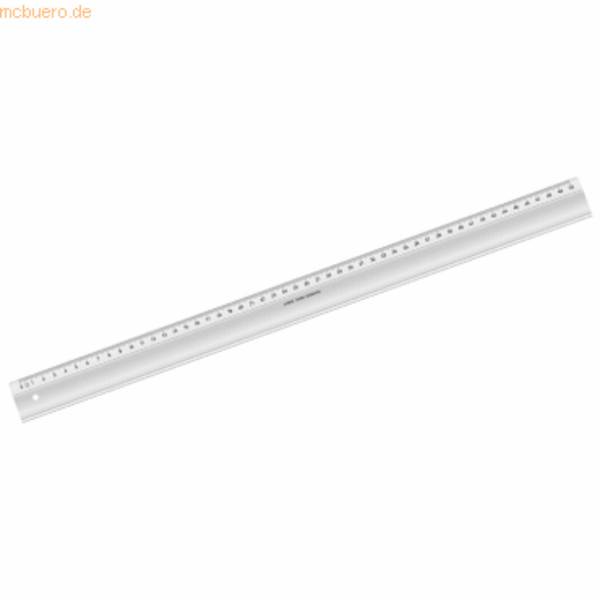 Schullineal 50cm weiß transparent