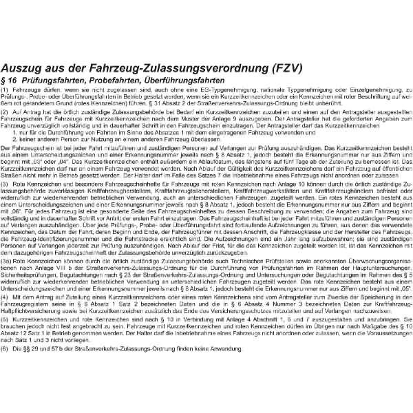 RNK Verlag Nachweisheft für rote Kennzeichen, DIN A5 quer (6530342)-1