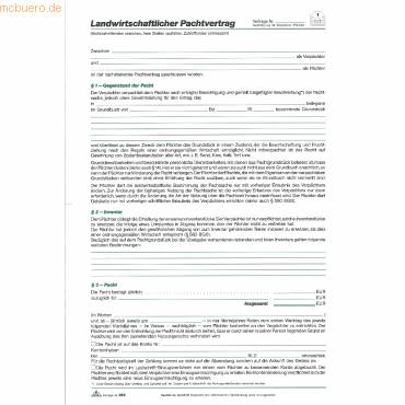 RNK Verlag Landwirtschaftlicher Pachtvertrag, 4-seitig