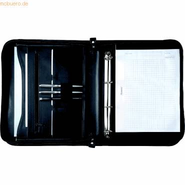 Konferenzmappen 36x28,5x4 cm 1000g Echt Leder schwarz-1