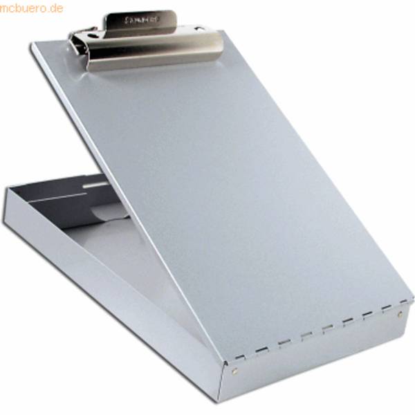 Klemmbrett A4 Aluminium mit Dokumentenfach