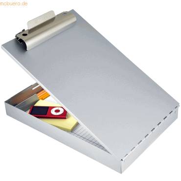 Klemmbrett A4 Aluminium mit Dokumentenfach-1
