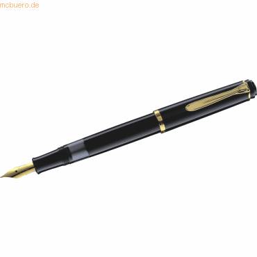 Pelikan Füllhalter M 200, schwarz, Federbreite: M-0