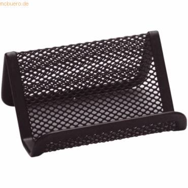 Visitenkartenständer Metall 11x7,5x5cm schwarz-0