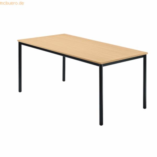 Besprechungstisch 160x80 Buche/schwarz