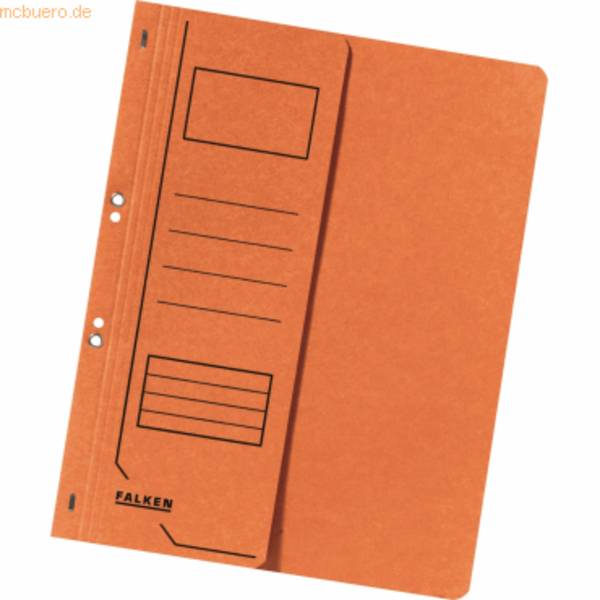 Falken Ösenhefter 80000516 DIN A4  kaufm. Heftung 250g Karton orange