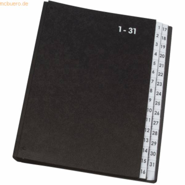 Pultordner 1-31 schwarz