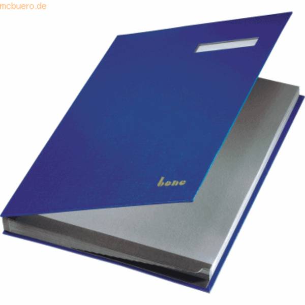 BENE - Unterschriftenmappe 19 Fächer blau