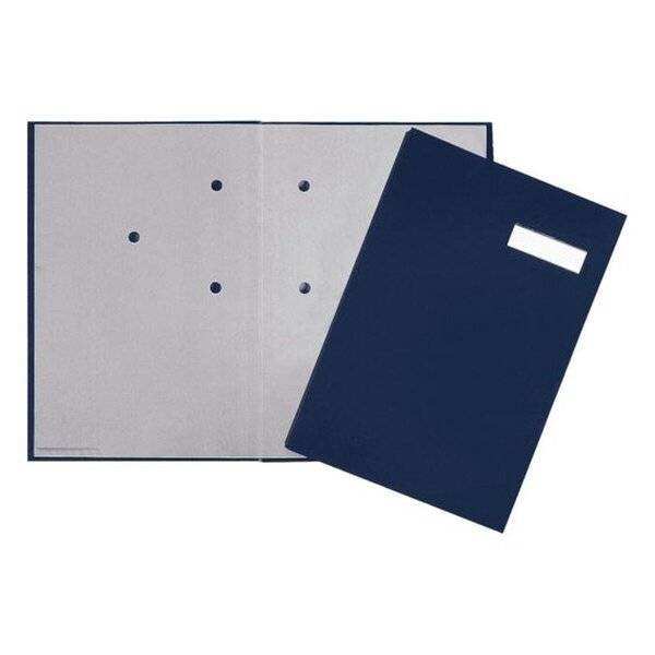 Unterschriftsmappe A4 20 Fächer blau