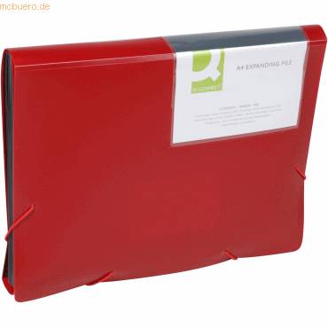 Fächermappe A4 PP mit 13 Fächern rot-0