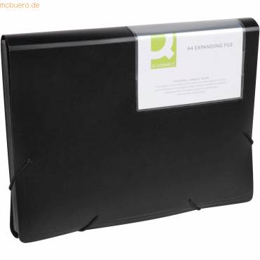 Fächermappe A4 PP mit 13 Fächern schwarz-0