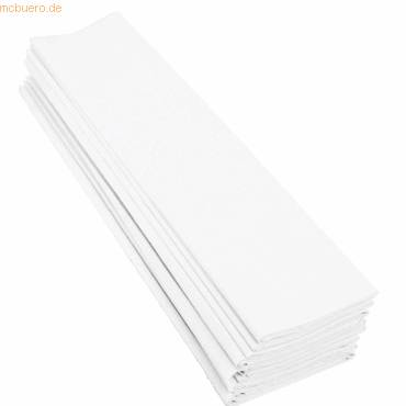 Krepp-Papier 50x70cm weiß VE=10 Stück