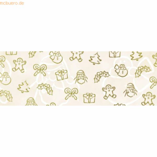 Prägekarton Brillant 230g/qm A4 VE=5 Blatt gold Weihnachten