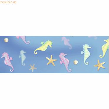 Transparentpapier Rolle115g/qm 50x61cm Maritim Seepferdchen