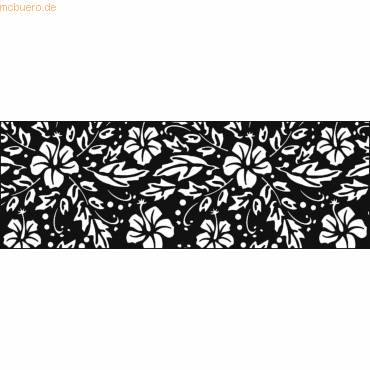 Transparentpapier Rolle 115g/qm 50x61cm Black & White Hibiscus