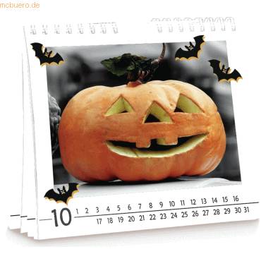 Wand- und Tischkalender 14x16,5cm weiß-1