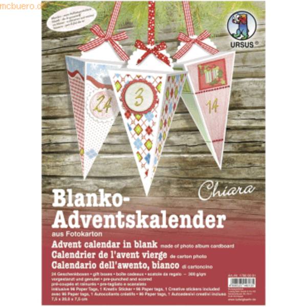Adventskalender-Set Geschenkboxen blanko Chiara 7,5x20x7,5cm